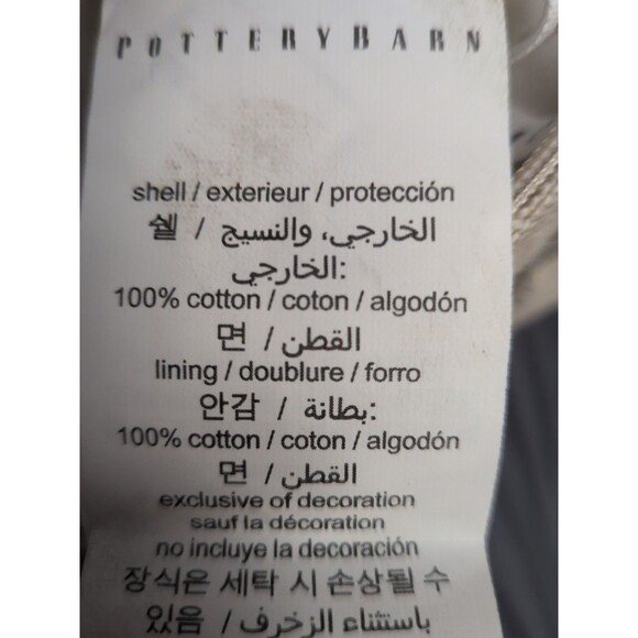 Pottery Barn Ewe & Me Embroidered Pillow Cover 15 x 20 Feather/Down Pillow - Picture 4 of 13